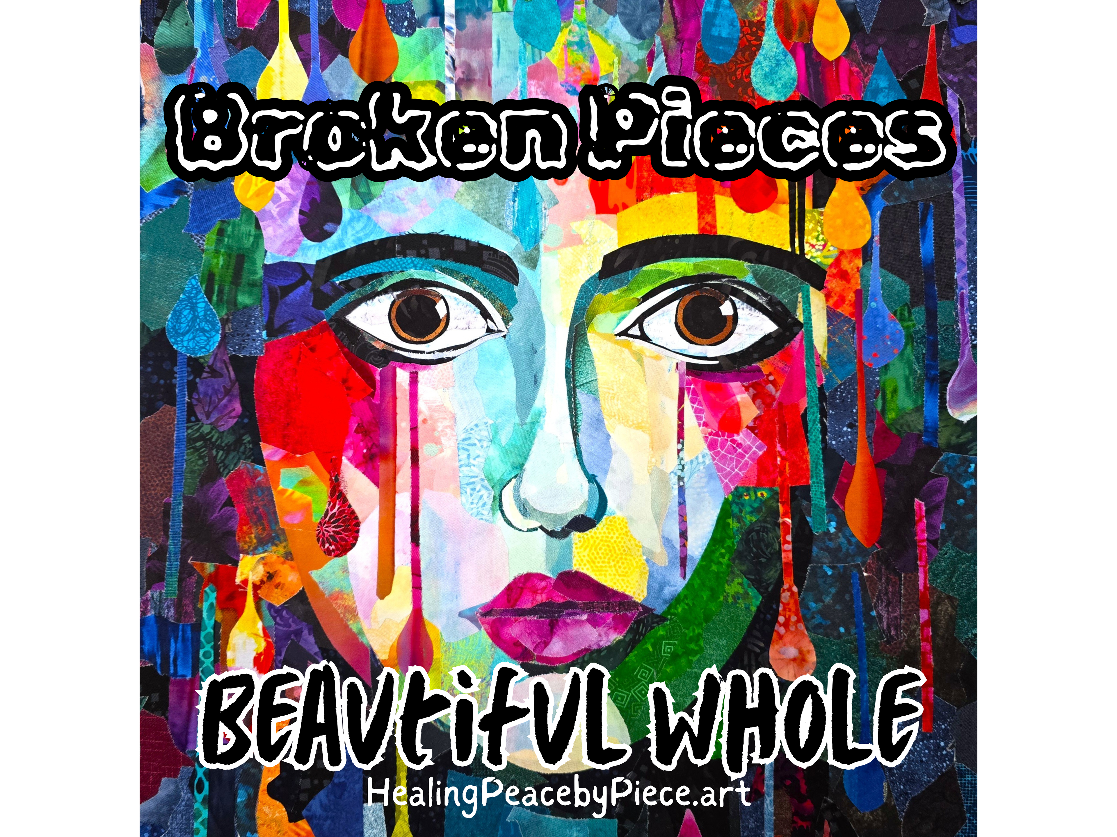 "Broken Pieces Beautiful Whole" 4x4 Vinyl Sticker