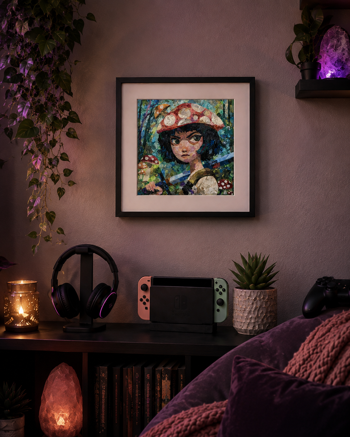 Cottage Core Army Series "Thistle" 12x12 PRINT